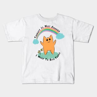 Cat Therapy Kids T-Shirt